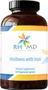 RHMD Wellness mit Eisen - Nahrungsergänzung, 1000 IU Vitamin D, Immununterstützung Vitamine - Multivitamin (120 Kapseln)