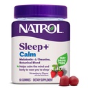 Natrol Sleep+ Calm Melatonin Gummis für Erwachsene, Schlafgummis, Erdbeeren Flavor, 60 Gummis, 30 Tage Versorgung