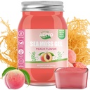 ACEYO (18 OZ) Irish Sea Moss Gel Organic Raw Vegan Peach Flavor 102 Vitamine und Mineralien Wild Harvested Non-GMO Immune Defense Booster Schilddrüse Verdauungsunterstützung