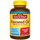 Natur Made Flaxseed Oil 1000 mg, Fish Free Omega 3 Supplement, Nahrungsergänzung für Herzgesundheit Unterstützung, 100 Softgel, 100 Tage Versorgung