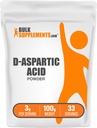BulkSupplements.com D-Aspartic Acid Powder - D-Aspartic Acid Supplement für Herren, Unflavored Amino Acid - Rein & Glutenfrei, 3g pro Servierung, 100g (3,5 oz) (Pack von 1)