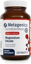 Metagenics Magnesium Citrat - 300 mg Magnesium & 60 mg Calcium Supplement - mit Chelatmineralien - Unterstützt Muskel- und Knochengesundheit* - Glutenfrei & Vegetarisch - 120 Zähler