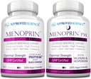 Approved Science Menoprin - Menopause Support - Protykin, Black Cohosh - 1 Bottle Menoprin Day + 1 Bottle Menoprin PM - Vegan