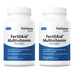 Fairhaven Health Dünger für Männer Fertilität Ergänzungen für Männer Zwei Monate Versorgung | Zählen, Beweglichkeit Unterstützung Pre-Conception für ihn | Männliche Fruchtbarkeit Unterstützung Inklusive L-Carnitin, Zinc | 2 Flaschen