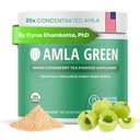 Amla Powder & Green Tea Superfood Supplement, 20x Ultra Concentrated Amla, Antioxidant-Unterstützung, Hergestellt mit Oolong Tee und indischen Stachelbeeren, Bio, Vegan, Klassischer Geschmack, 90 Servierungen