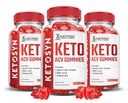 Justified Laboratories (3 Pack Ketosyn Keto ACV Gummis Advanced Formula 1000MG Ketosyn Keto Gummies Apfelessig mit Granatapfelfettsaft Pulver B12 Vegan Non GMO 180 Gummys