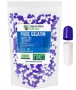 XPRS Nutra Größe 3 Leere Kapseln - 1000 Graf Leere Gelatine Kapseln - Pillen DIY Kapsel Füllung - Pure Bovine Pille Gel Kapseln füllbar für Do-It-Yourself Vitamine und Ergänzungen (Purple/White)