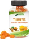 AMVital Turmeric Gummies Curcumin mit schwarzem Pfeffer - Joint Support Gummis für Erwachsene - 60 Count