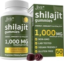 Jiva Botanicals Pure Shilajit aus den Himalaya-Gummien für Männer und Frauen - Shilajit Gummies 1000mg für gesundes Altern, Immunsystem und normale Energieunterstützung - Sugar-Free, Vegan, 60 Count (Pack von 1)