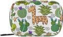Cactus Giraffe Turtle Pill Box 7 giorni Pill Case Travel Pill Organizer Bag con Zipper Portable Weekly Case Dimensioni compatte per il supporto supplemento di vitamina