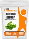 BulkSupplements.com Ginkgo Biloba Extrakt Pulver - aus Ginkgo Biloba Blatt, Antioxidans Quelle, Kräuterergänzung - Glutenfrei, 200mg pro Servierung, 1kg (2.2 lbs) (Pack von 1)