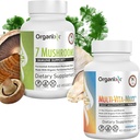 Organixx 7 Mushroom Organic Mushroom Supplement (60 Vegetarische Kapsel) & Multi-Vita-Maxx Ganzes Lebensmittel Multivitamin (90 Gel Kapseln)
