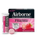 Airborne 1000mg Vitamin C mit Vitamin D + Zink-Zucker Kostenlose Multivitamin Immununterstützung Effervescent Fizzy Drink Tablets, sehr Berry Flavor mit leistungsstarken Antioxidantien VIT A C & E, 30 Tabletten