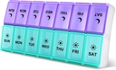 DANYING Large Pill Organizer 2 volte al giorno, settimanale Pill Box 2 al giorno, AM PM Pill Case, Pill Container 7 giorni, Vitamin Case Twice al giorno