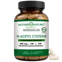 Mutter Natur Bios NAC 600mg, Glasflasche, N-Acetyl Cystein Antioxidant Glutathione Precursor, Liver & Lung Unterstützung, Immun, Respiratorische Gesundheit und Detox (120 Count)