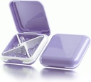Kleine Pille Box Wasserdichte Reise Pille Case Tragbare tägliche Pille Behälter Pillenhalter Geldbeutel 4 Komplikationen Kompakte Medizin Organizer für Vitamin,Fische Öle, Ergänzungen,Medikation (Purple)