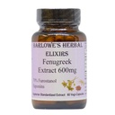 Barlowe Kräuter Elixier Fenugreek Extrakt | 70% Furostanol Saponins | 600 mg pro Kapsel | 60 Vegi-Capsule | Non-GMO | Stearate Free | Glasflasche