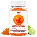 VITA GLOBE Collagen Gummies – 200mg hydrolysierte Kollagentypen I, II, III, V & X | Unterstützt Haar, Haut, Nägel, Gelenke & Knochen | Beauty & Wellness-Ergänzung für Frauen & Männer – 60 Graf (Pack von 1)