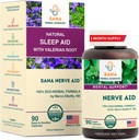Valerian Root Natural Sleep Aid Formel für Erwachsene mit Bio Skullcap, Lobelia & More - 90 Kapseln - von Dr. Marco Sikaffy | Sana Herbal