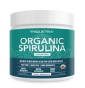 Organisches Spirulina-Pulver - Hergestellt mit Parry® Spirulina, bekannt für überlegene Reinheit und Nährstoffdichte - Vegane Landwirtschaft - nicht bestrahlt - Blau-Grün Algen Superfood Supplement - 75 Portionen - 8 oz