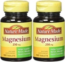 Natur Made Magnesium 250mg, 100Count (Twin-Pack)