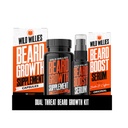 Wild Willies Bart Growth Kit - Kapseln & Boost Serum - Natürliches Wachstumsöl mit Biotin & Koffein - Vitamine für Fuller, Thicker Bart - 60 Kapseln - Für Männer