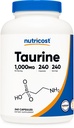Nutricost Taurine 1000mg Kapseln Ergänzung, 240 Kapseln pro Flasche, Non-GMO & Gluten kostenlos