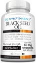 Genehmigte Wissenschaft Schwarzes Seedöl - Kaltgepresstes Nigella Sativa - Boost Immunity, Respiratory, Kognitive und Verdauungsgesundheit - 2% Thymochinon - 1 Flasche - 60 Softgels - Made in USA