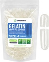 XPRS Nutra Größe 4 Leere Kapseln - 1000 Count Small Clear Leere Gelatine Kapseln - Pillen DIY Kapsel Füllung - Fillable Pure Bovine Pille Gel Kapseln für Do-It-Yourself Ergänzungen