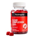 Neutrogena Clear Complexion Antioxidante Gummie mit Zink, Tägliche Hautpflege-Ergänzung mit Vitamin A, C & E für Klare, Gesunde Haut + Probiotika, Erdbeeren Geschmack, 60 ct