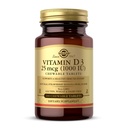 Solgar Vitamin D3 (Cholecalciferol) 25 mcg (1000 IU), Natural Strawberry Banana Swirl - 100 Kautabletten - Non-GMO, Kosher - 100 Servietten