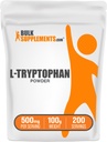 BulkSupplements.com L-Tryptophan Pulver - Tryptophan-Ergänzung, Aminosäure-Ergänzung - Glutenfrei, 500mg pro Servierung, 100g (3,5 oz) (Pack von 1)