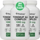 PRISTINE's Tongkat Ali 1000MG Extract Capsule Supplement (3-Pack) -30 Day Supply - Athletic Performance Support - Mens Health & Lean Muscle Maß - Immunitätsunterstützung