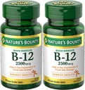 Natures Bounty Vitamin B-12, Quick Dissolve, 2500 mcg, Natürliche Kirsche Flavor 75 ct (2 Pack)