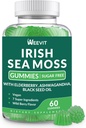 Sea Moss Gummi, Irish Sea Moss mit schwarzem Seed Oil, Ashwagandha, Bladderwrack und Burdock Root - unterstützt Hautimmunität