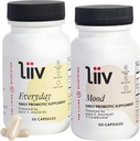 LiiV Mood Boosting Probiotic & Premium Jeden Tag Probiotic Bundle, Ganzkörper Wellness, Verdauungs- und Immununterstützung