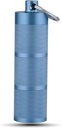 Wasserdichte Schlüsselanhänger Pillenhalter - Kompakte, tragbare und sichere Pillenbox mit 3 Komponenten - Pocket-Sized Pill Case und Container für tägliche Medikamente auf dem Go, Blau
