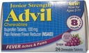 Comprimés d'Ibuprofène à mâcher, 100 mg de raisin, 24 comprimés chacun (paquet de 4)