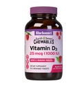 Bluebonnet Nutrition EarthSweet Vitamin D3 1000IU - Knochen und Immununterstützungsergänzung - Raspberry Chewable Vitamin D Supplement für Damen und Herren - Sojafrei, Glutenfrei, Non-GMO - 90 Tabletten