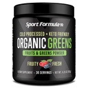 Bio Greens Superfood Pulver, kalt gepresstes Vegan und Keto-Pulver, Non-GMO, Low Calorie Daily Green Juice Pulver