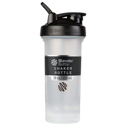 BlenderBottle Classic V2 Shaker Bottle Perfekt für Protein Shakes und Pre Workout, 28-Ounce, Klar/Schwarz