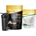 Transformation Vanilla Protein Powder, Super Greens Superfood Green Juice Powder und Performance Insulated Shaker Bottle