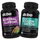DR. BO Adrenal Support & Colon Cleanse Supplements - Adrenal Fatigue Supplement mit Ashwagandha & L Tyrosin - 15 Tage Darmreiniger Pillen für Bowel Movement Support & Gut Stomach Cleansing