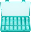BUG HULL Weekly Pill Organizer 3X pro Tag, Täglich 7 Tage Medizin Pill Organizer 3 Mal pro Tag, Reise Pillen Fall Container für Vitamine, Ergänzungen