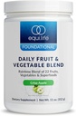 Equilife Daily Fruit & Vegetable Blend, Superfood Antioxidans Supplement, Crisp Apple Flavor mit Vitamin C, Fiber und 9 Essential Amino Acids, unterstützt Energie, Low Sugar, Vegan, 30 Portionen Tub