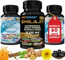 60Day Supply Sea Moss und Shilajit Bundle für Herren All-in-1 Dynamic Vitality Bundled Seamoss Black Seed Oil Ashwagandha Burdock Root Delicately vorbereitet für Sie zu regentain & Regain Strength