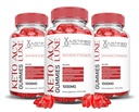 (3 Pack) Luxe Keto ACV Gummies Advanced Formula 1000MG Luxe Keto Gummies Apfel Apfelessig Formuliert mit Granatapfelsaft Pulver B12 Vegan Non GMO 180 Gummys