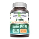 Erstaunliche Formeln Biotin 10.000 mcg | Fast Dissolve Tabletten | Non-GMO | Gluten Free Supplement | Made in USA (Citrus | 120 Tabletten)