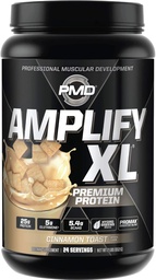PMD Sports Amplify XL Premium Whey Protein Supplement Hydro Greens Blend - Glutamin und Whey Protein Matrix mit Superfood für Muskel, Stärke und Erholung - Cinnamon Toast (24 Servierungen)