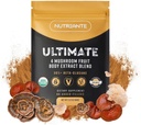 Ultimate Mushroom Master Blend Powder – Double-Extracted, 4 Mushroom Complex with Reishi, Lion’s Mane, Turkey Tail e Cordyceps – Integratore di supporto immunitario per la salute ottimale, 2.12 oz